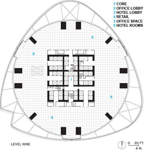 Shanghai Tower Tower Plan, Architecture House Design, Shanghai Tower, Office Floor Plan, Vertical City, China Shanghai, Observation Tower, Site Office, Civil Construction