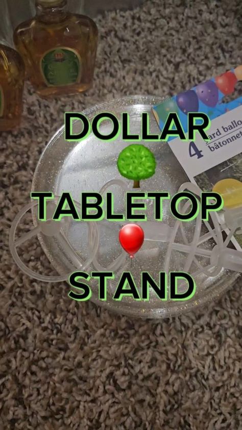 This quick Dollar Tree diy was just what I needed for my adorable centerpieces it costs $2.50 to make 4 bases and they held up great #dollartree #diy #babyshower #easy | Blessed Hands Wedding & Event Design | Trout Recording · Balloon Diy Table Arch Stand, Diy Dollar Tree Centerpieces Birthday, Dollar Tree Birthday Decorations, Dollar Tree Party Decorations, Dollar Tree Table Decor, Diy Party Table, Dollar Tree Birthday, Balloon Centerpieces Diy, Diy Dollar Tree Centerpieces