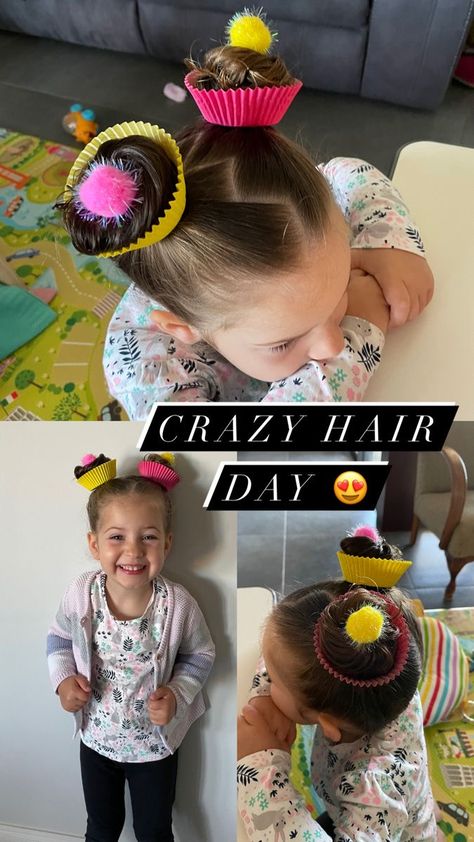 Crazy Hair For Kids, Easter Hair Bows, Girl Hair Dos, Easter Hairstyles For Kids, Wacky Hair Days, Crazy Hair Day, Bows Diy, Wacky Hair, Crazy Hair Day At School