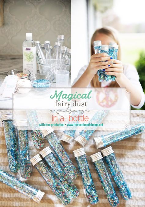 diy fairy dust in a bottle Pool Party Kids, Fairy Garden Birthday Party, Fairy Tea Parties, Fairy Garden Party, 1st Birthday Party Decorations, Bottle Diy, Garden Party Birthday, Fairy Birthday Party, Fairy Crafts