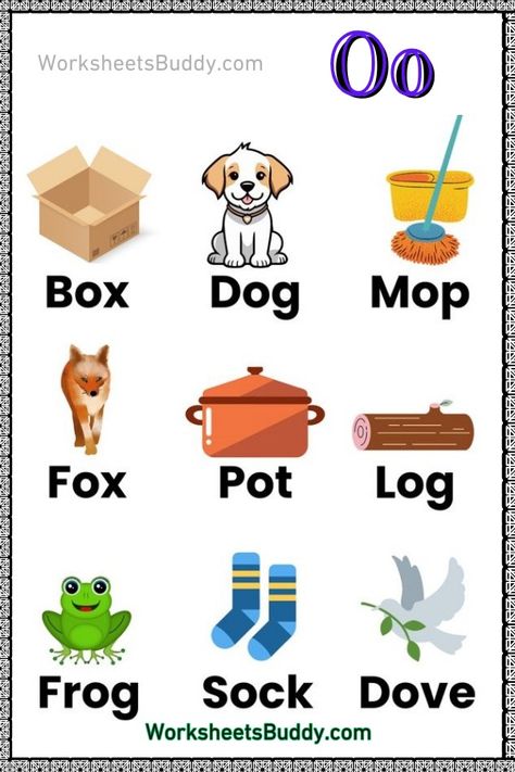 Short O Word Family Worksheets pdf | Long O Vowel Sound free printables Short Vowel O Words, O Sound Words Worksheet, Short O Words, Short O Sound, Letter W Activities, Counting Worksheets For Kindergarten, Remedial Reading, Free Kindergarten Printables, Family Worksheets