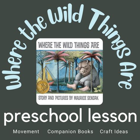 Where the Wild Things Are by Maurice Sendak won the Caldecott medal in 1964 and is one of the best-loved children's picture books of all time. My review includes a sample lesson for your preschool or library story hour, craft ideas, and links to more lesson plans. Where The Wild Things Are Crafts Preschool, Where The Wild Things Are Activities, Where The Wild Things Are Preschool, Where The Wild Things Are Kindergarten Activities, Preschool Where The Wild Things Are, Where The Wild Things Are Coloring Pages, Where The Wild Things Are, Where The Wild Things Are Lesson Plans, Wild About Books Activities