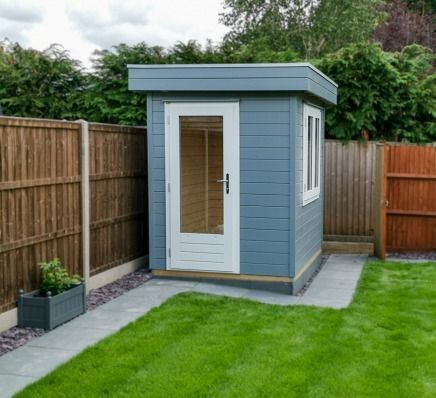 Small Garden Office Pod, Outdoor Office Shed, Small Garden Office, Mini Shed, Cosy Garden, Garden Office Shed, Home Retreat, Patio Gardens, Outdoor Studio