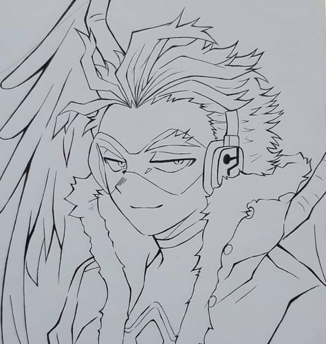 My Hero Coloring Pages, Anime Coloring Pages My Hero Academia, Hawks Drawing Easy, Hawks Drawing Sketches, Mha Lineart, Anime Lineart Manga Coloring Pages, Cheating Drawing, Mha Coloring Pages, Hawks Sketch