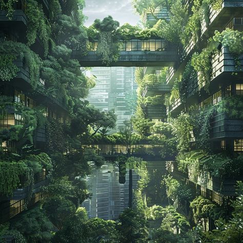 Imagine a city where every street corner bursts with lush greenery, where towering skyscrapers are adorned with cascading gardens, and where the air is filled with the fresh scent of nature. This is the vision of a greenified city—a place where urban landscapes seamlessly integrate with the natural world, creating a harmonious environment for both people and wildlife. Through innovative urban planning, sustainable architecture, and community-driven initiatives, we can transform our cities int... Overgrown City Aesthetic, Futuristic City Utopia, Stone City, Plant City, Street Corner, Sustainable City, Urban Landscapes, Image Bank, Background Art