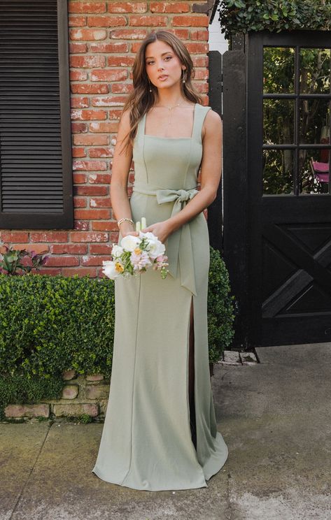 Square Neck Bridesmaid Dresses, Square Neck Bridesmaid Dress, Moss Green Dress, Moss Bridesmaid Dress, Paris Gown, Metallic Bridesmaid Dresses, Garden Wedding Dress Guest, Maternity Dress Wedding Guest, Olive Green Bridesmaid Dresses