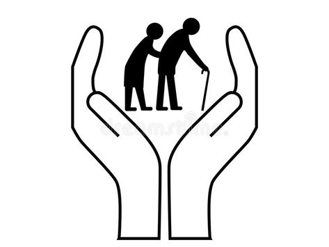 Elderly people care. Illustration , #SPONSORED, #people, #Elderly, #Illustration, #care #ad Helping Old People, Old People Drawing, Elderly Home Care, People Clipart, Elderly Caregiver, People Drawing, Silhouette People, Family Caregiver, Library Services