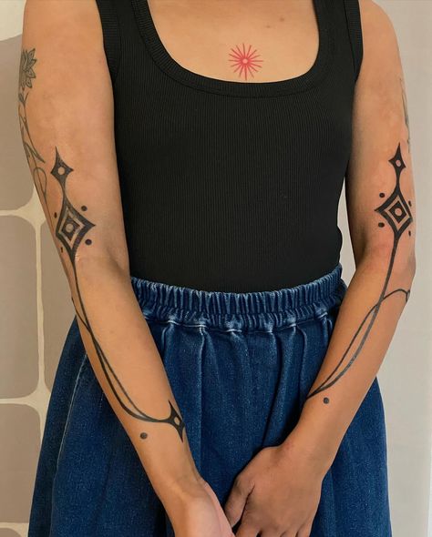 Pia Roque | Free handed symmetrical arm ornaments for Abida 🌸 we blasted over some old tattoos on her right arm in the process 🌸🫶🏽 thank you so much… | Instagram Ornamental Arm Tattoos For Women, Symmetrical Arm Tattoos, Ornamental Elbow Tattoo, Symmetrical Back Tattoo, Symmetrical Tattoos, Symmetrical Tattoo, Bicep Tattoo, Elbow Tattoos, Old Tattoos