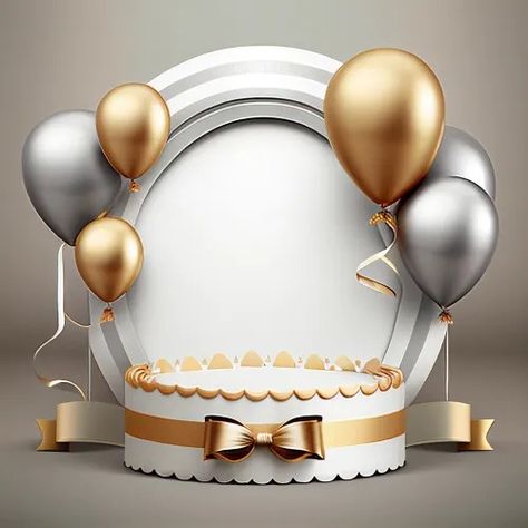 Free Silver and Gold Happy Birthday Background Birthday Card Background, Happy Birthday Background, Gold Happy Birthday, Balloon Background, Birthday Photo Frame, Photo Collage Design, Birthday Wishes And Images, Birthday Party Celebration, Birthday Frames