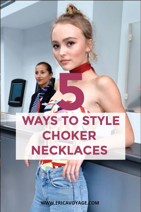 Choker necklaces trend are back: Whether your style is classy, punk, edgy, there’s so many different ways to make this accessory work with your outfit. Classy Punk, Choker Necklace Outfit, Necklace Outfit, Edgy Accessories, 90s Trends, Dressing Sense, Trending Necklaces, Womens Fashion Edgy, Winter Trends