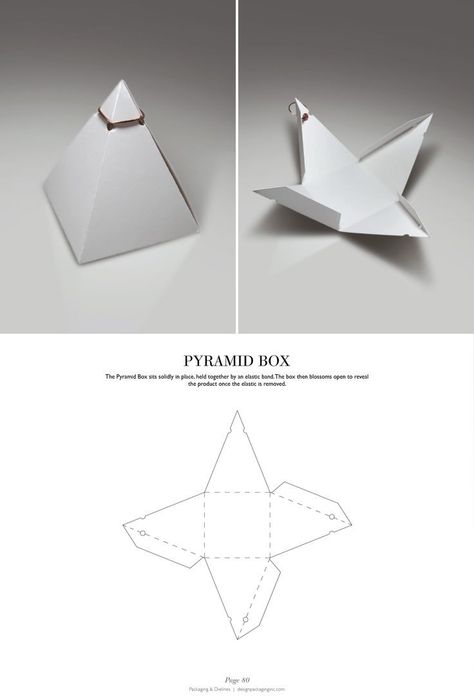 Pyramid Box - http://issuu.com/designpackaging/docs/packaging-dielines-free-book-design/1 Packaging Dielines, Packaging Nets, Pyramid Box, Packaging Template, Box Packaging Design, Packing Design, Tea Packaging, Diy Gift Box, Paper Packaging