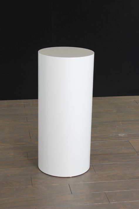 White Lacquer Cylinder Pedestal Sketching Exercises, Cylinder Pedestal, Product Art, Display Pedestal, Map Marker, Reception Counter, Pedestal Stand, Museum Displays, Wood Pedestal