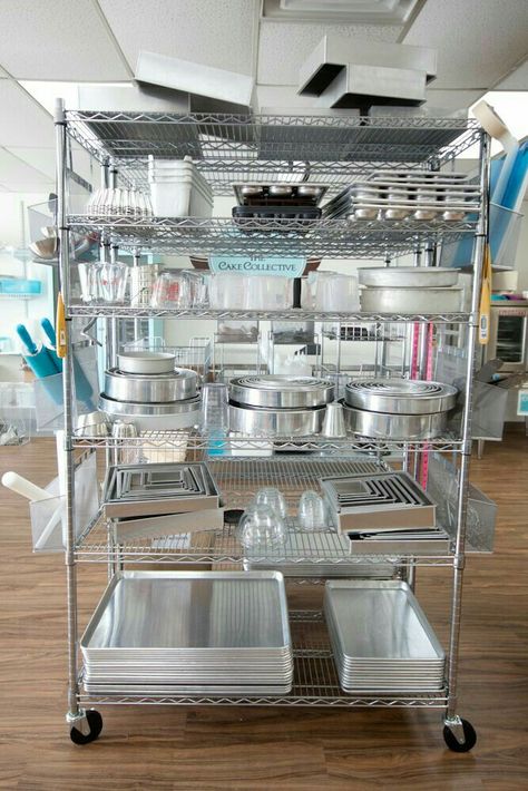 For bakery utensils. Bakery Kitchen Design, Restaurant Kitchen Design, Commercial Kitchen Design, Home Bakery Business, Bakers Kitchen, Bakery Shop Design, Bakery Store, Bakery Interior, Bakery Design Interior