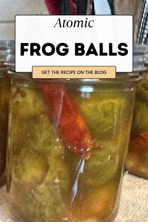 Atomic frog balls, or spicy pickled Brussel sprouts, are a delicious and great way to preserve your Brussel sprouts for long term storage! Spicy Pickled Brussel Sprouts, Frog Balls Pickle Recipe, Ball Pickle Recipe, Frog Balls Recipe, Frog Balls, Pickled Brussel Sprouts, Easy Canning, Food Preserving, Hamburgers Grilled