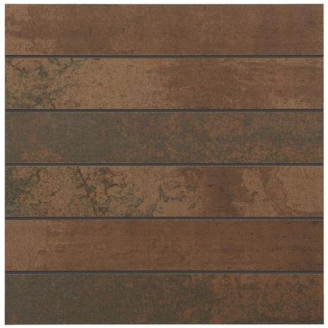 Crossville EnGarde 8-Pack Copper 2-in x 12-in Porcelain Linear Mosaic Floor and Wall Tile (Common: 2-in x 12-in; Actual: 1.85-in x 11.67-in) at Lowe's. The beauty of elemental metals are at the core of this uncommon porcelain collection. Artfully mimicking the beauty of oxidized and aged steel, copper, Linear Drain Shower, Industrial Tile, Interior Materials, Making Lemonade, Tile Saw, Porcelain Mosaic Tile, Accent Tile, Bamboo Flooring, Mosaic Flooring