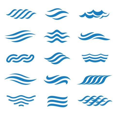 Wave Logo Design Ideas, Wave Illustration Design, River Logo Design, Waves Logo Design, River Symbol, Wave Graphic Design, Water Graphic Design, River Graphic, Wave Icon