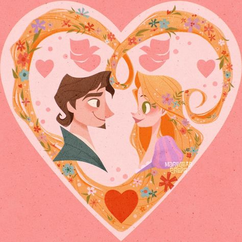 Disney Lovers! • Instagram Valentines Disney, Flynn And Rapunzel, Tangled Fanart, Printable Garland, Princesas Disney Anime, Penanda Buku, Rapunzel And Eugene, Disney Fanart, Disney Art Drawings