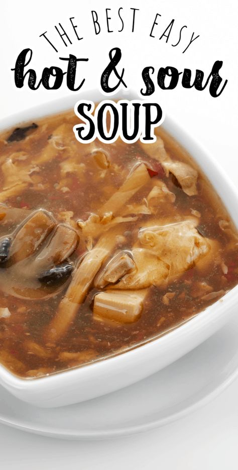 Hot And Sour Soup Recipe Easy, Easy Hot And Sour Soup, Hot N Sour Soup, Hot And Sour Soup Recipe, Sweet And Sour Soup, Sour Soup Recipe, Soup Asian, Asian Soup Recipes, Chinese Soup Recipes