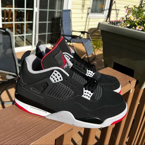 Jordan 4 Bred 2019 Jordan 4 Bred Outfits, Bred Outfits, Jordan Bred, Jordan 4 Bred, Jordan 4’s, Jordan 4s, Girly Shoes, Dc Sneaker, Air Jordan Sneaker