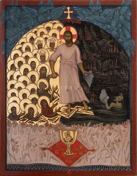 Harrowing Of Hell, Orthodox Christian Icons, Christian Artwork, Christian Symbols, Byzantine Art, Jesus Christ Images, Byzantine Icons, Biblical Art, Tableau Art