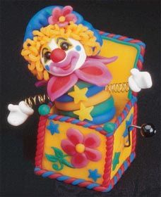 Jack in the Box | FaveCrafts.com Clown Phobia, Jack In The Box Toy, Circus Activities, Clown Stuff, Circus Characters, Cute Clown, Santa's Workshop, Toy Maker, Clowning Around