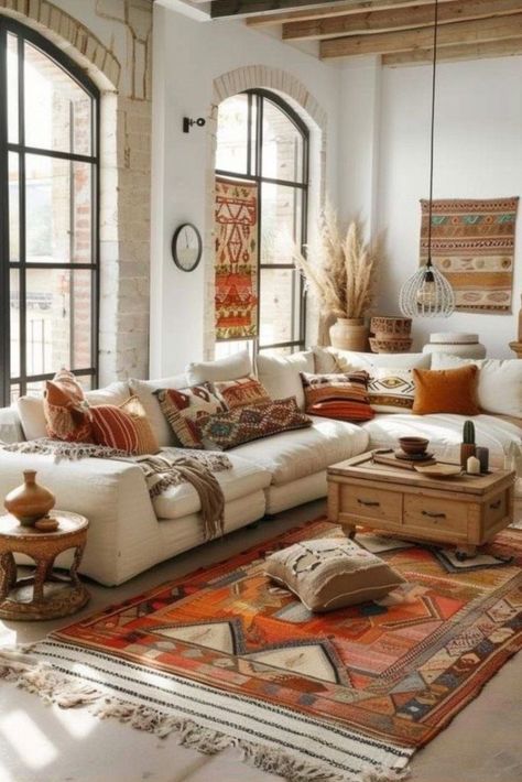 Southwest Living Room, 1960s Interior Design, Mexican Living Room, Style Living Room Ideas, Retro Style Living Room, 1960s Interior, Southwest Living, Boho Living Room Ideas, Handmade Boots