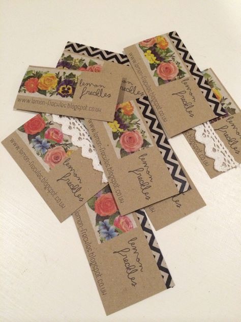 Homemade business cards. Homemade Business Cards, Diy Business Cards Homemade, Card Homemade, Craft Business Cards, Homemade Business, Booth Inspiration, Make Business Cards, Cards Homemade, Cards Craft