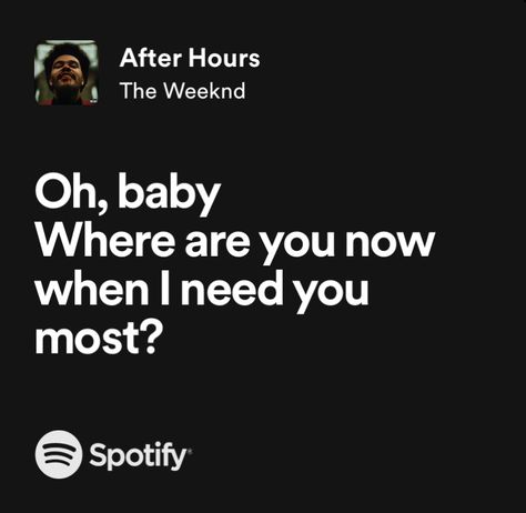 The Weeknd Quotes, The Weeknd After Hours, Weeknd After Hours, Weekend Song, The Weeknd Albums, The Weeknd Songs, Lyrics Spotify, Only Song, Where Are You Now