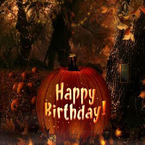 Birthday Enchantment - Fall Birthday eCard Happy Halloween Birthday Images, Happy Halloween Birthday, Happy Birthday Pumpkin, Happy Birthday Halloween, Halloween Themed Birthday Party, Happy Birthday Wishes Photos, Happy Birthday Wishes Cake, Happy Birthday Wishes Images, Happy Birthday Wishes Quotes