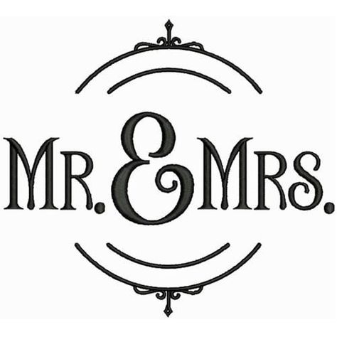 Mr. and Mrs. - 4x4 Machine Embroidery Designs, Machine Embroidery, Embroidery Designs, Embroidery, Gifts, Design