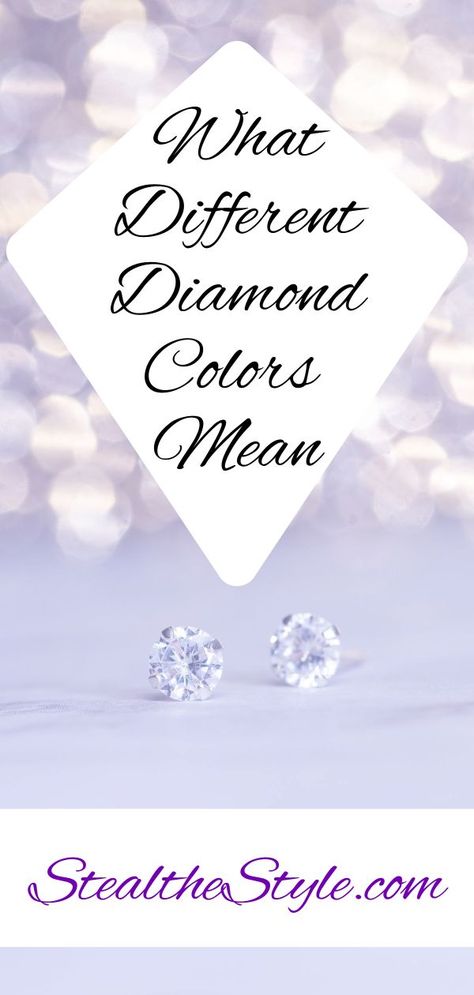 What Different Diamond Colors Mean: A Breakdown #diamond #diamondcolor #jewelry #stealthestyle Diamond Meaning, Yellow Diamond Necklace, Jewelry Style Guide, Big Gift, Rare Diamond, Latest Jewellery Trends, Types Of Colours, Blue Diamond Ring, Chocolate Diamonds