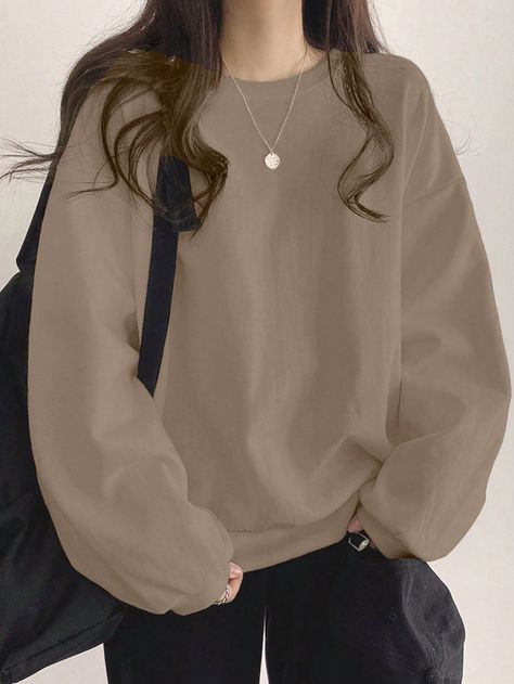 Long Sleeve Oversized Shirt Outfits, Baggy Tops For Women, Modest Comfy Outfits, Winter Tops For Women Long Sleeve, Oversized Long Sleeve Shirt Outfits, Primark Shop, Oversized T Shirt Outfit, Sweatshirt Outfit Women