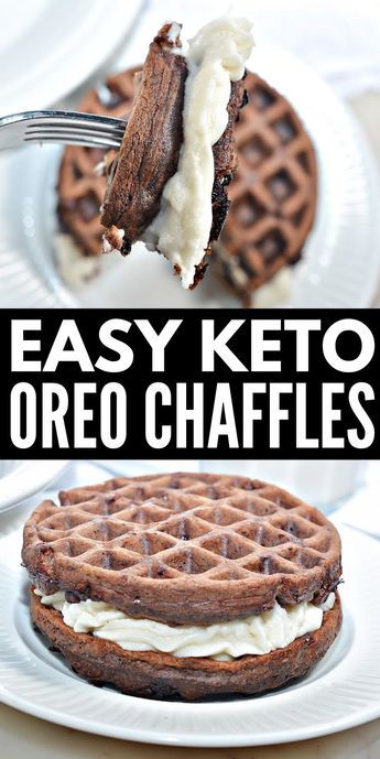 Oreo Chaffle, Keto Chaffles, Waffle Iron Recipes, Waffle Maker Recipes, Low Carb Diets, Recetas Keto, Low Carb Sweets, Best Keto Diet, Oreo Cookie