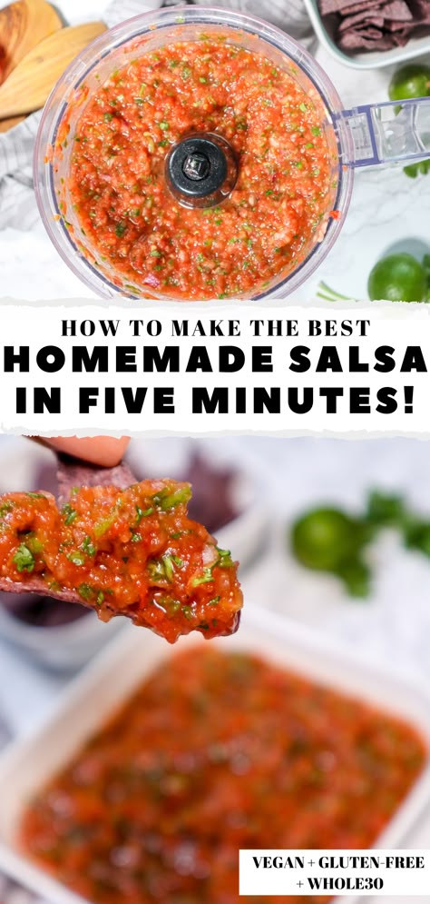 Filet Mignon Chorizo, Easy Homemade Salsa Recipe, Blender Salsa, Easy Homemade Salsa, Homemade Salsa Recipe, Christmas Recipes Appetizers, Homemade Salsa, Salsa Recipe, Vegetarian Recipes Dinner