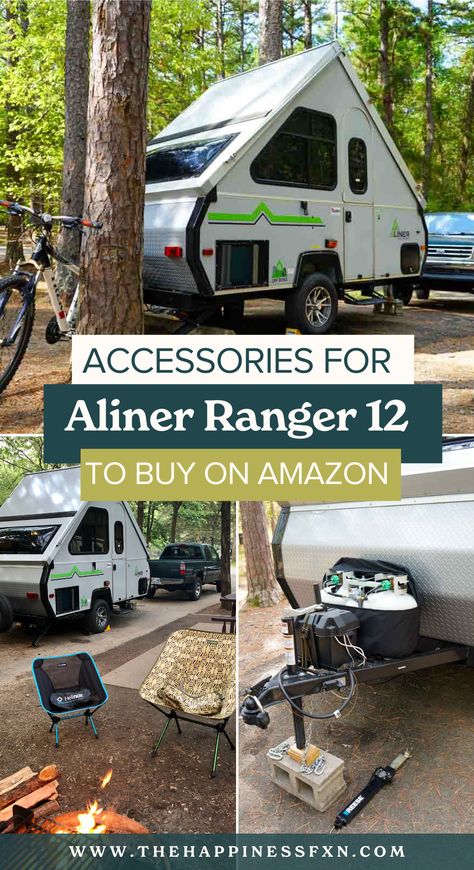 We are sharing a detailed list of everything you need to tow and store your Aliner or small camper safely and securely. Read this guide before you purchase your Aliner and get these accessories for your camper on Amazon. | aliner campers | aliner camper ideas | aliner camper interior | aliner | aliner camper storage ideas | small campers | RV life | camping | camper accessories A Liner Camper Interior, Aliner Camper Modifications, A Liner Camper Ideas, A Liner Camper, Aliner Camper Ideas, Camper Storage Ideas, Small Pop Up Campers, Small Rv Campers, Teardrop Camper Interior