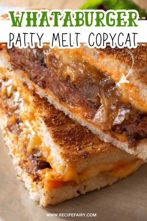 Make a delicious Whataburger Patty Melt at home with this simple recipe! Perfect for satisfying your burger cravings, this patty melt is easy to whip up and makes a great meal for any occasion. Best Patty Melt, Whataburger Patty Melt, Patty Melt Recipe, Vegan Pumpkin Bread, Melt Recipe, Burger Seasoning, Patty Melt, Texas Toast, Homemade Burgers