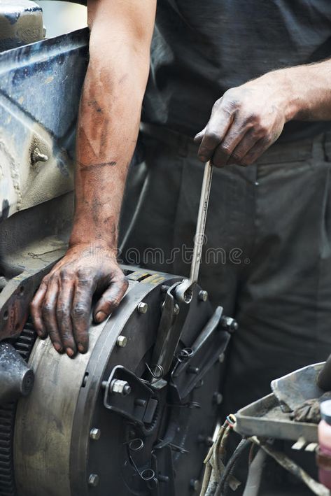 Auto mechanic hands at car repair work. Dirty car mechanic hands examining car a , #affiliate, #car, #repair, #hands, #Auto, #mechanic #ad Mechanic Hands, Mechanics Hands, Graphic Design Portfolio Cover, Dirty Hands, Auto Mechanic, Mood Images, Service Station, Car Repair, Car Mechanic