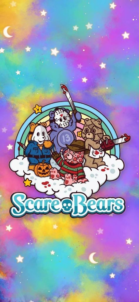 Scare Bears, Bears Wallpapers, Bears Wallpaper, Bears Cute, Care Bear Tattoos, Teddy Bear Wallpaper, Halloween Wallpaper Cute, Trippy Designs, Whatsapp Wallpaper Cute