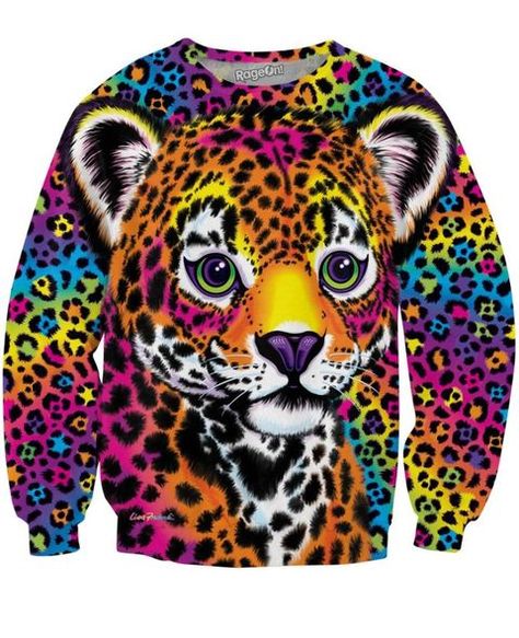 Lisa Frank Clothing, Cactus Pattern, Cheap Hoodies, Lisa Frank, Tumblr Fashion, Print Sweatshirt, Cat Shirts, Printed Sweater, Cheetah Print