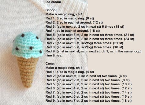 Enhypen Crochet Lightstick, Ice Cream Cone Crochet Pattern, Ice Cream Keychain Crochet, Crochet Cone Pattern, Amigurumi Written Pattern, Crochet Ice Cream Cone Pattern Free, Written Crochet Patterns Free, Kawaii Crochet Pattern Free, Crochet Written Patterns