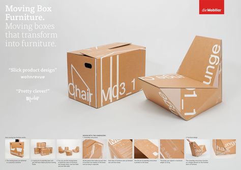 Furniture Packaging Design, Reusable Packaging Design, Cardboard Box Design, Award Winning Packaging Design, Cardboard Furniture Design, Parking Plan, Sustainable Furniture Design, Furniture Packaging, Ikea Boxes