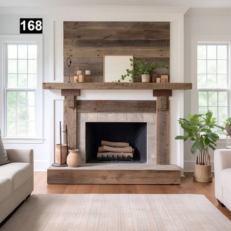 Please do not purchase a Mantel without first filling out the Quote Form and receiving a quote from us. Quote Form: https://form.jotform.com/240524957086059 Discover the Quintessence of Rustic Elegance: Mantels with Wooden Corbels by Anthony Shields & Sons Inc. Each mantel we craft is a celebration of rustic elegance, brought to life through the character-rich beauty of reclaimed wood beams. These mantels are not just pieces of wood; they are storied artifacts, lovingly transformed into the hear Wood Beam Fireplace, Beam Fireplace, Reclaimed Wood Mantel, Reclaimed Wood Beams, Build A Fireplace, Wooden Fireplace, Wooden Corbels, Shiplap Fireplace, Wood Beam