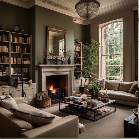 🏡 Step into the perfect blend of timeless elegance and contemporary living as we explore this stunning Modern Georgian 🌿💚 ✨ Courtyard Oasis 🌳 🎨 Neutral & Pale Green Interiors 🛋️ Classic meets Contemporary #farrowandball #farrowandballdenimes  #ai   #dreamhome  #curbappeal  #houseinspo  #inspiration  #design  #interiordesign  #dreamhome #georgianhouse #georgianinteriors #homeaccount #styledbyme #Interiors123 Georgian Living Room English Country, Classic Georgian Interiors, Living Room Period House, Georgian Interiors Traditional Living Room, Victorian Contemporary Living Room, Large Living Room Interior Design, Dark Georgian Interiors, Small Georgian Living Room, Period House Living Room