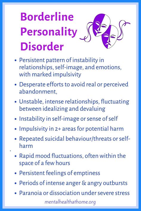 What Is... Borderline Personality Disorder - Mental Health @ Home Mental Health Facts, Borderline Personality, Mental Health Disorders, Therapy Worksheets, Mental Disorders, Self Image, Personality Disorder, Mental And Emotional Health, Mental Health Matters