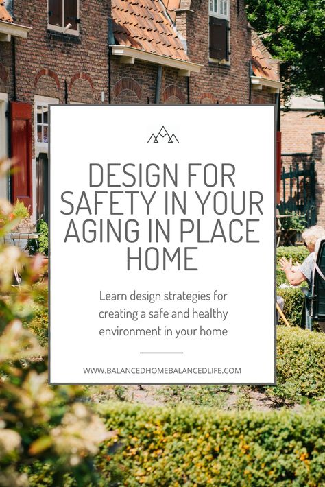 A healthy home is a home that promotes safety.  Learn how to incorporate safe design strategies in your new home or renovation.  remodel, aging in place, universal design, wellness architect #aginginplace #healthyhome #wellness Elderly Home Design House Plans, Bathroom Ideas For Senior Citizens, Universal Home Design, Universal Design Homes, Senior Citizen Bathroom Ideas, Aging In Place Home Design, Age In Place Bathroom Design, Aging In Place House Plans, Elderly Home Design