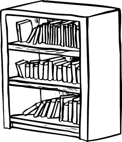 Bookshelf Coloring Pages : Best Place to Color Bookshelves Template, Bookshelves Drawing, Bookcase Drawing, Shelf Drawing, Full Bookshelf, 2nd Grade Books, Print Sketch, What Is Reading, Home Bookshelves