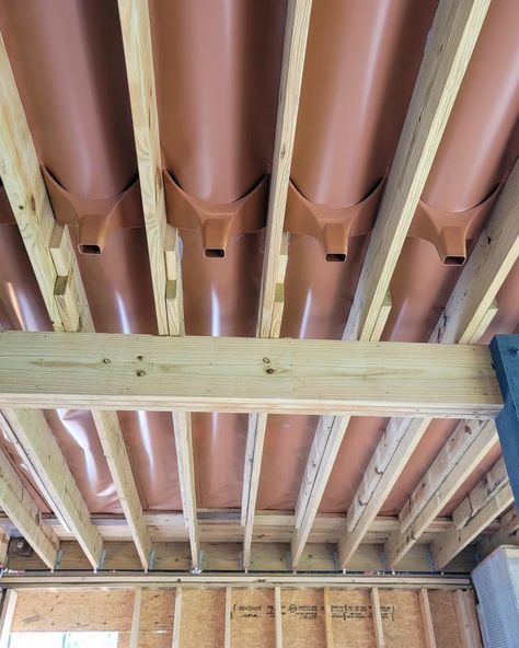 Waterproof Under Deck Ceilings, Screened In Under Deck, Under Decking Ceiling, Waterproof Under Deck, Under Deck Waterproofing Diy, Under Deck Waterproof Ceiling, How To Make Under Deck Waterproof, Waterproofing Under Deck, Deck Rain Cover Ideas