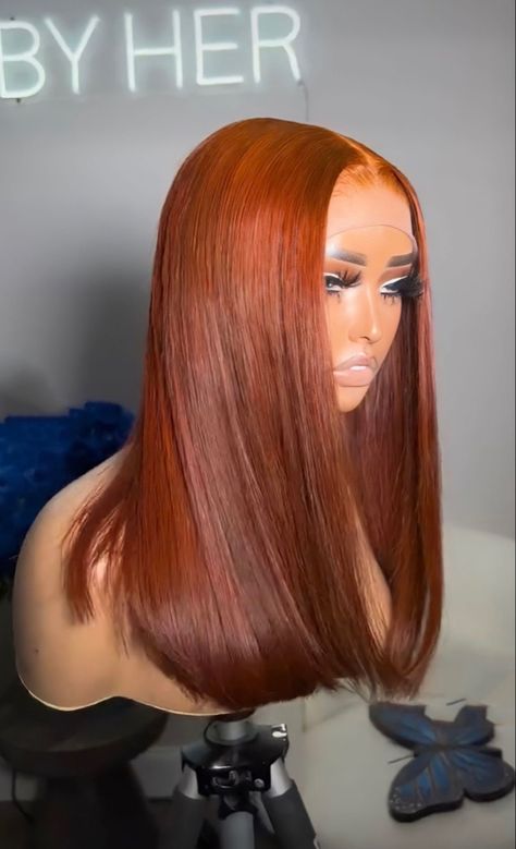 Fall Wig Colors Black Women, Wig Inspo Black Women, 16 Inch Wig, Layered Wig, Frontal Wig Hairstyles, Ginger Hair Color, Hair Laid, Hair Ponytail Styles, Dope Hairstyles