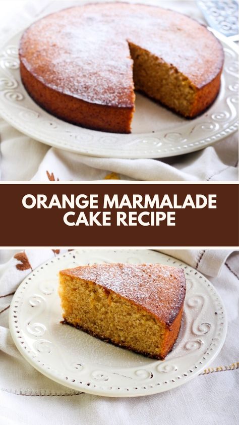 Orange Marmalade Cake recipe made of fresh orange marmalade, flour, butter, and eggs creates a moist, flavorful dessert this cake serves about 8 people and takes about 1 hour to prepare and bake, perfect for any occasion. Marmalade Cake Recipes, Orange Marmalade Cake Recipe, Orange Marmalade Cake, Marmalade Cake, Orange Marmalade Recipe, Marmalade Recipe, Winter Fruit, Orange Marmalade, Fruity Desserts