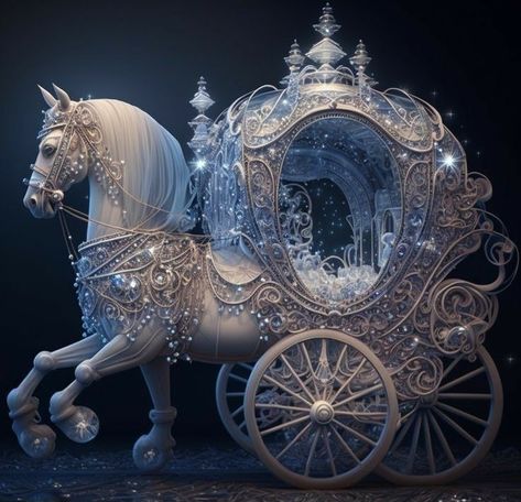 Magical Stuff, Bureau Decor, Cinderella Pumpkin, Fantasy Furniture, Cinderella Carriage, Pumpkin Carriage, Rhinestone Art, Horse Drawn, Hand Crafted Gifts